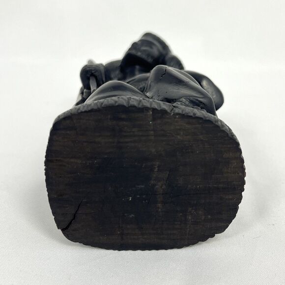 Vintage Hand Carved Ebonized Wood Kneeling ST JOSEPH / SAINT Statue 6.5" Figure - Picture 8 of 12